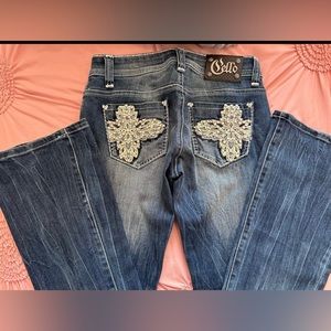 Embellished Pocket Jeans Size size 3